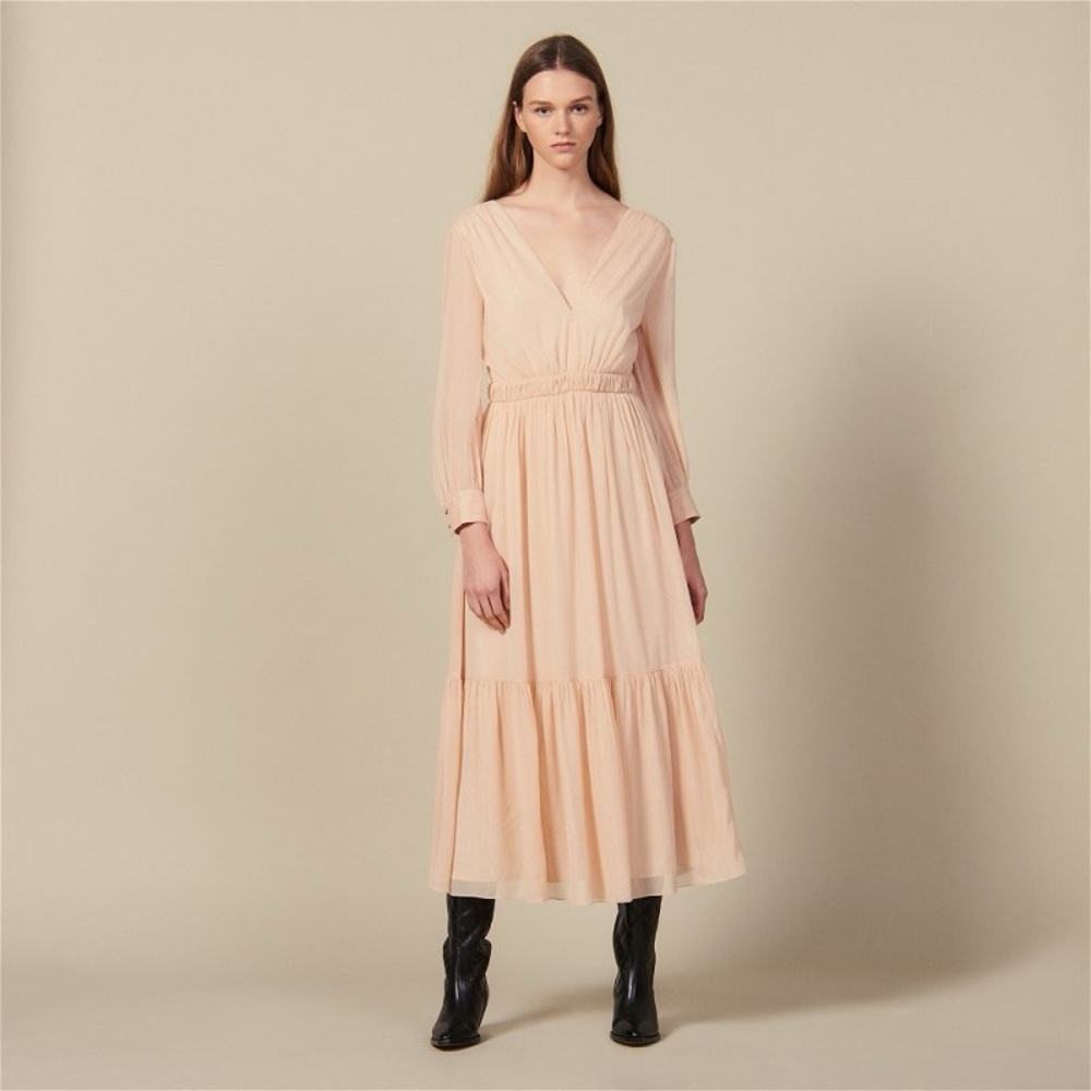 Sandro Chaireen Metallic Dress